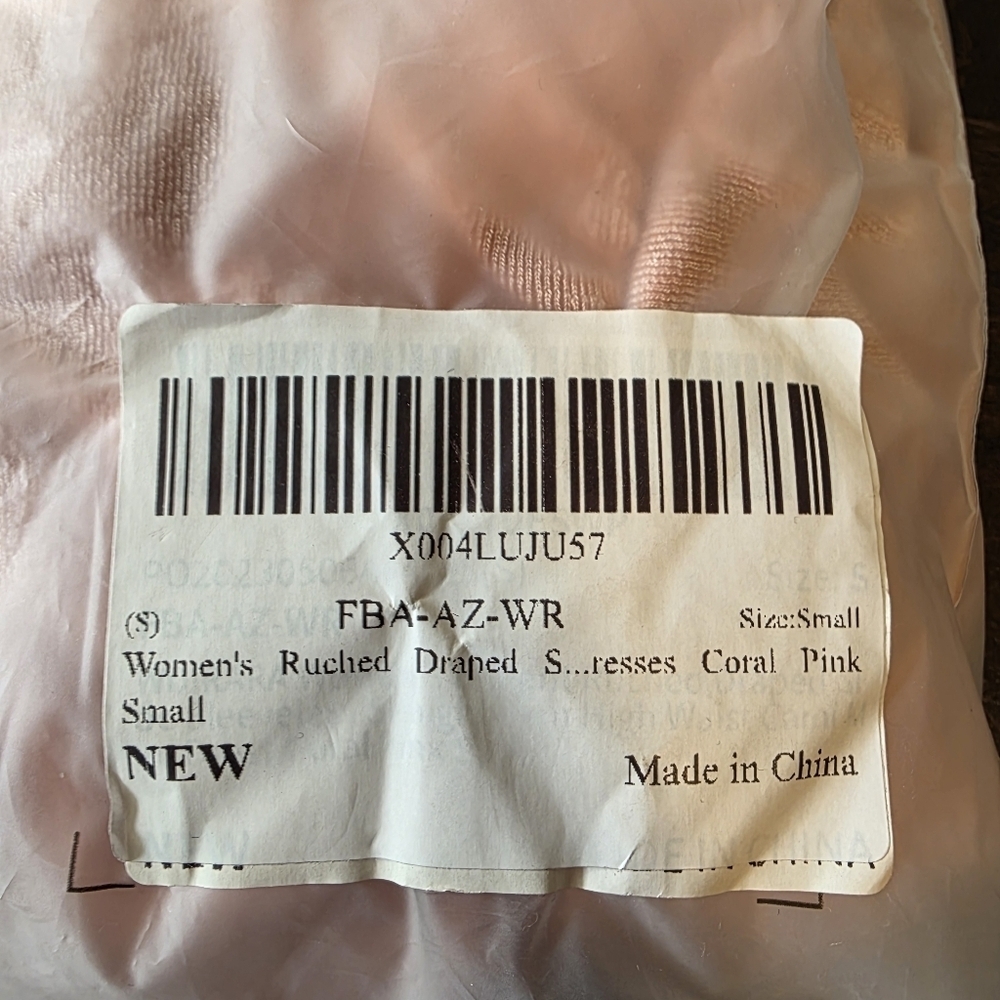 NWT Pink Glitter Ruched Side Ruffle Mini Dress - Size Small - Picture 11 of 11